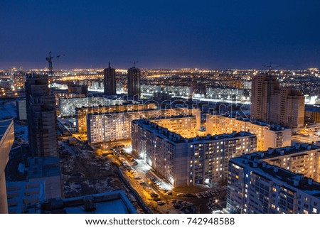 night city view from above