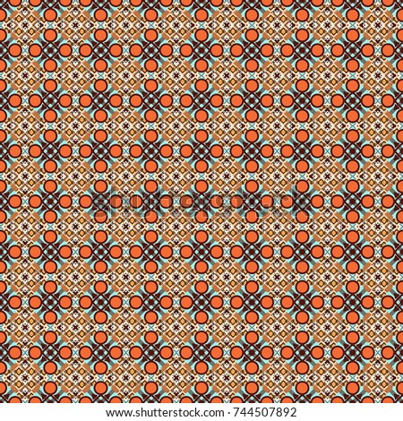 Maximal element tiles geometric seamless pattern in red, magenta and orange colors. Seamless background.