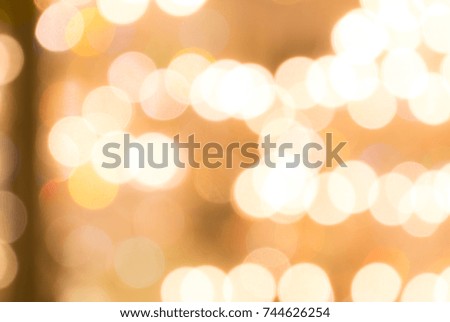 Indoor Blurred Abstract Background, Colorful and Warm Mood Tone of Light and Bokeh.
