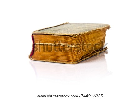 old book on white background for isolation