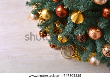 Chistmas tree background with empty space for your signature