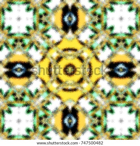Colorful kaleidoscopic pattern for wallpapers and design