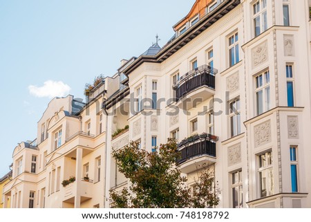 residential houses in a row at berlin