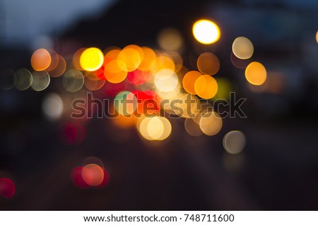 City night light blur 