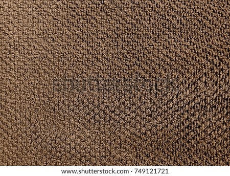 Fabric and Textile, Close Up of Brown Cotton Towel or Terry Texture Background with Copy Space for Text Decoration.