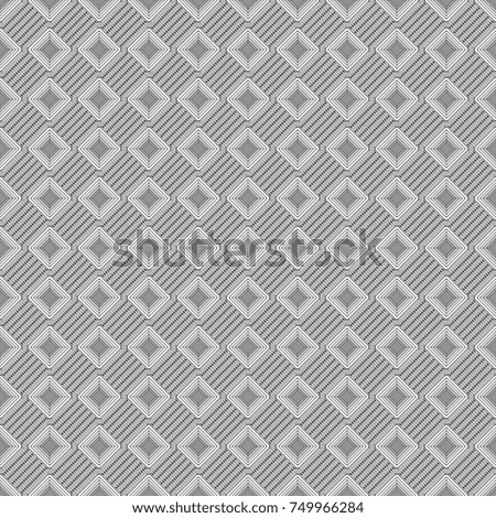 Seamless geometric vector pattern, oriental style in white, gray and black colors.