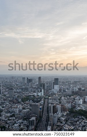 Urban landscape (Tokyo / Shibuya direction)