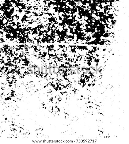 Grunge texture black and white. Vector monochrome texture. Vintage pattern from stains and cracks