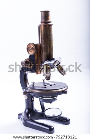Historical microscope in different views
