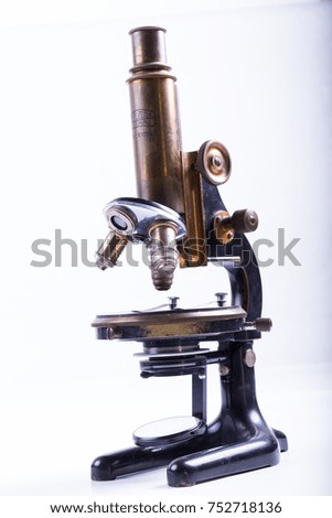 Historical microscope in different views