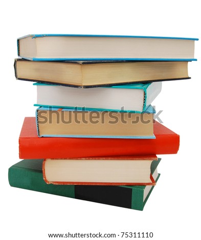 An educating textbook pile
