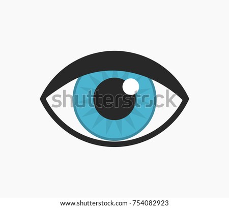 Blue eye icon. Vector illustration