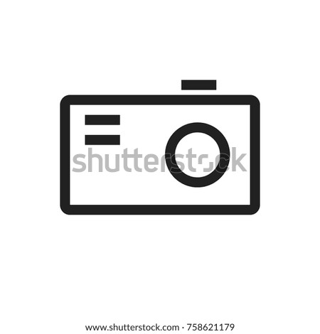 Camera, lens, video icon vector image. Can also be used for multimedia. Suitable for use on web apps, mobile apps and print media.
