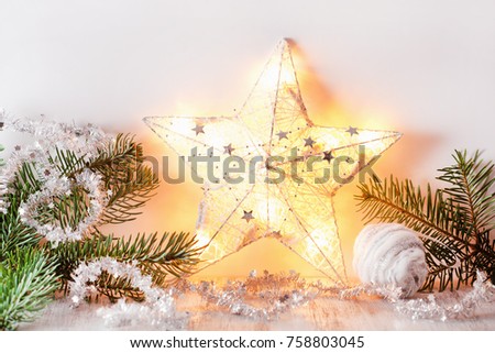 White silver christmas gift decoration
