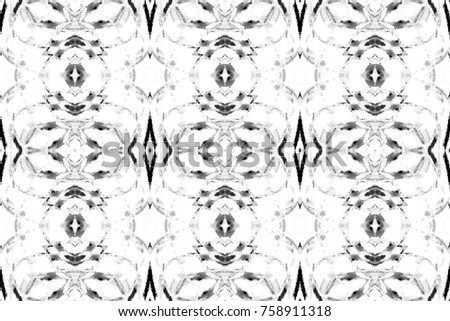 Seamless black and white symmetrical rectangle horizontal pattern for textile, ceramic tiles and backgrounds