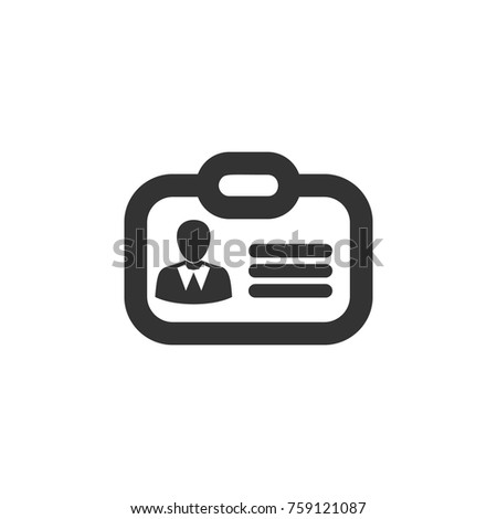Id icon. Business, human resource sign. Looking for talent. Search man vector icon. Job search icon on white background