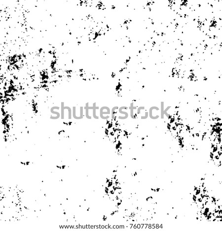 Vector black and white grunge background. Abstract monochrome pattern of stains, cracks, scratches print posters and design. Vintage elements and old texture of the ink