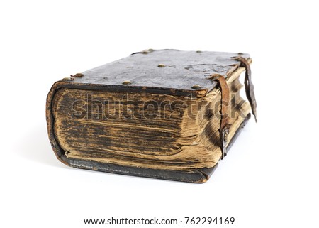 Old Bible. Holy Book isolated on a white background