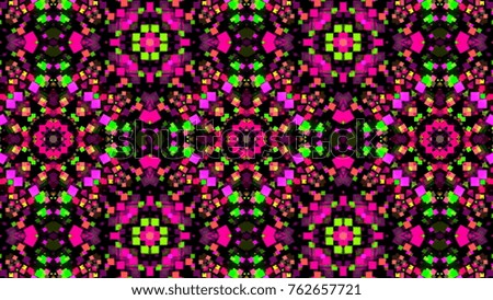 Colorful Kaleidoscopic Video Background. Abstract backdrop. 3d rendering