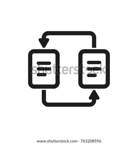 Business report vector icon. Black illustration isolated on white background for graphic and web design.