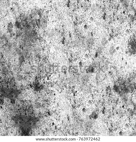 Old black and white grunge background. Abstract monochrome vintage texture. Pattern of stains, cracks, scratches