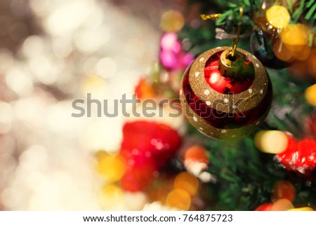 christmas decoration light and bokeh