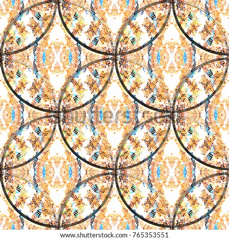 Colorful seamless circles pattern for design and background