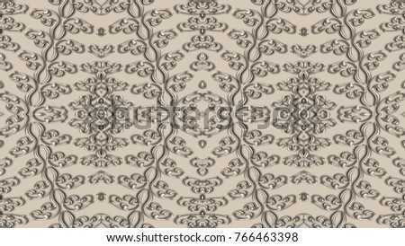 Abstract background in beige tones is computer graphics and can be used in the design of textiles, in the printing industry, in a variety of design projects