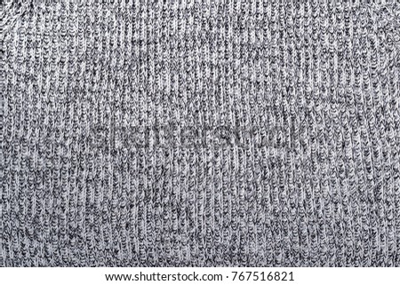 Knitted black white texture for a sweater
