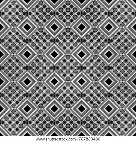 Abstract vector background. Tiles white, gray and black background. Geometric seamless pattern.