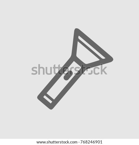 Torch icon vector icon eps 10. Flashlight simple isolated pictogram.