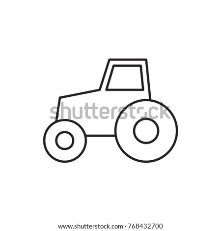tractor icon illustration isolated vector sign symbol