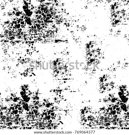 Monochrome grunge seamless background from stains, cracks, lines