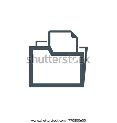 File Folder Document Icon Logo Vector