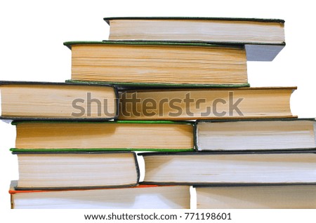 stack of thick books