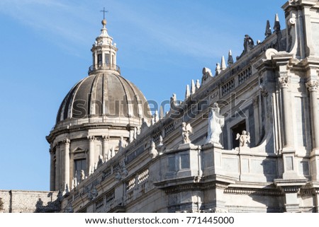 Cathedral of Santa Agatha in Catania in Sicily, Italy.
