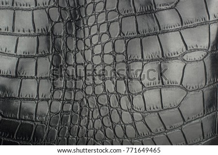 Material with texture of a reptile leather / black texture gridded