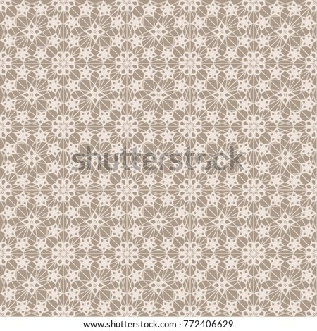 Seamless beige lace background with net pattern