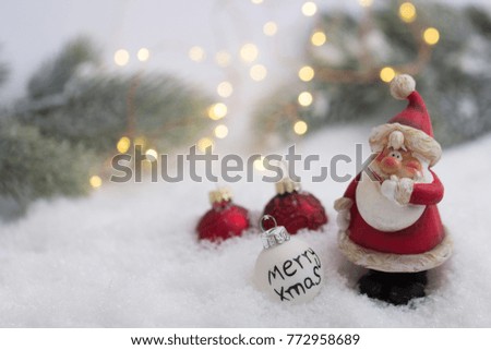 Christmas background with Santa Clause figure