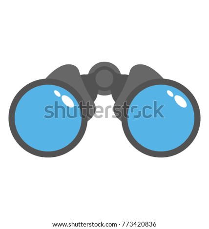 
Flat icon of binoculars
