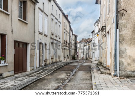 Empty French street scene