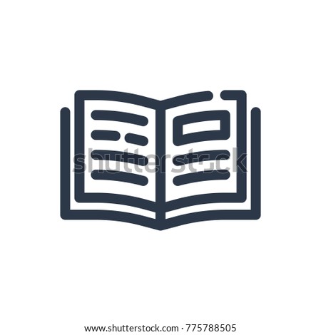Open book icon. Isolated literature and open book icon line style. Premium quality literature   symbol drawing open book concept for your logo web mobile app UI design.