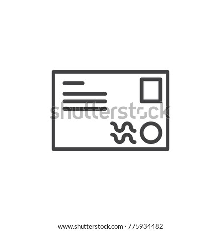 Envelope message letter line icon, outline vector sign, linear style pictogram isolated on white. Symbol, logo illustration. Editable stroke