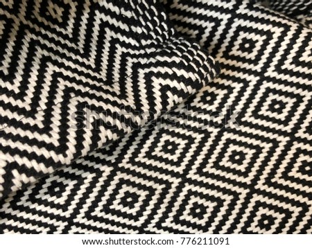 Top view of cloth textile surface. Close-up knitted fabric texture.