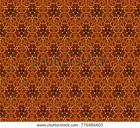 Abstract fractal background Afro-ethnic ornament of computer image. Beautiful abstract background for wallpaper, album, poster, booklet. Fractal digital graphics for creative graphic design.
