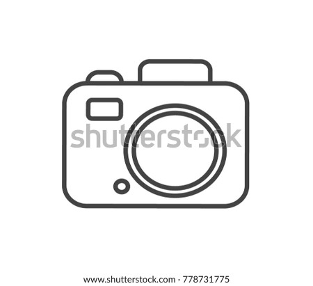 Camera vector icon on isolated on white background