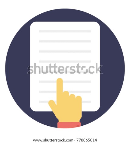 Reading or study concept flat vector icon
