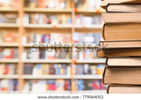 Old Books stacked in library