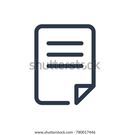 Document icon. Isolated file and document icon line style. Premium quality  symbol drawing concept for your logo web mobile app UI design.