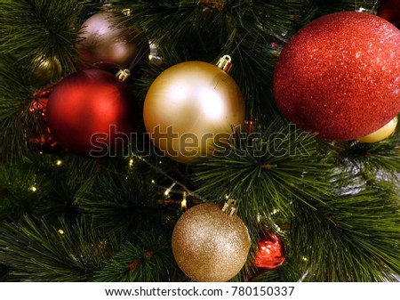 Red And Gold Christmas Ornaments